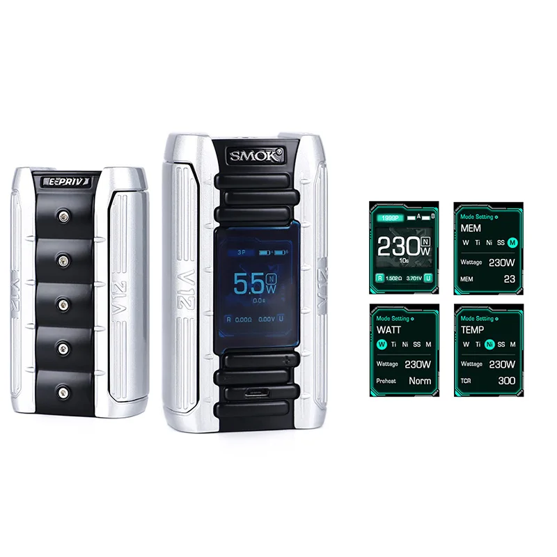 Оригинальный набор SMOK E priv 230 W Box MOD Vape 8 мл TFV12 Prince Tank с новой максимальной сетчатой
