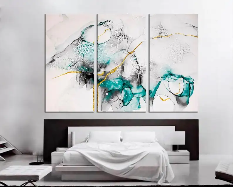 Large Abstract Pattern Canvas Paintings Marble Art Wall Room Decor Modern Home Decoration Mural Living Pictures |