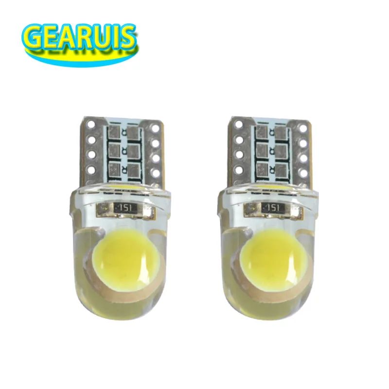 100 шт./лот T10 силиконовый cob 6 чипов led 23*12*9 мм 194 W5W LED 168 COB Silica Car супер яркая Поворотная боковая лампа для номерного знака