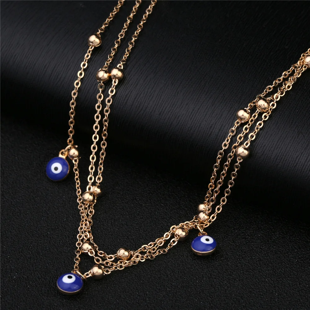 Foot Jewelry Multiple Layers Barefoot Sandals Pulseras Bohemian Anklet Bracelets For Women Gold Color Bracelet on the Leg | Украшения и