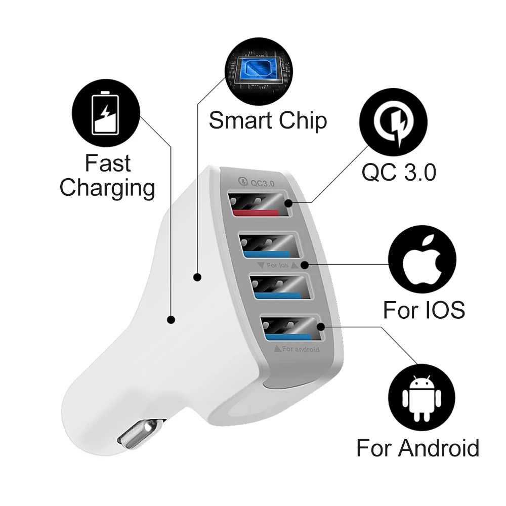 Автомобильные зарядные устройства для быстрой зарядки QC3.0 Qualcomm Quick Charge 3 0 быстрая