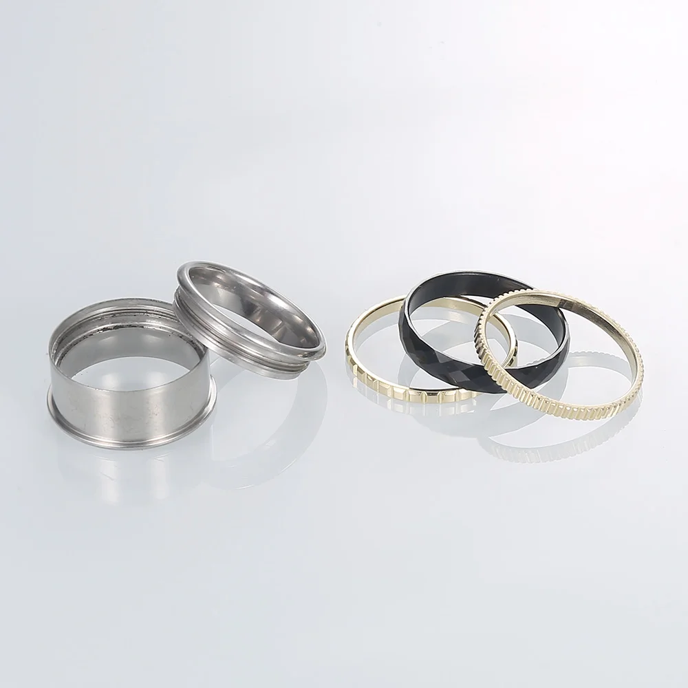 Floya Gold Ring Women Stainless Steel Wedding Rings Interchangeable Arctic Symphony Collection Bague Original Design | Украшения и