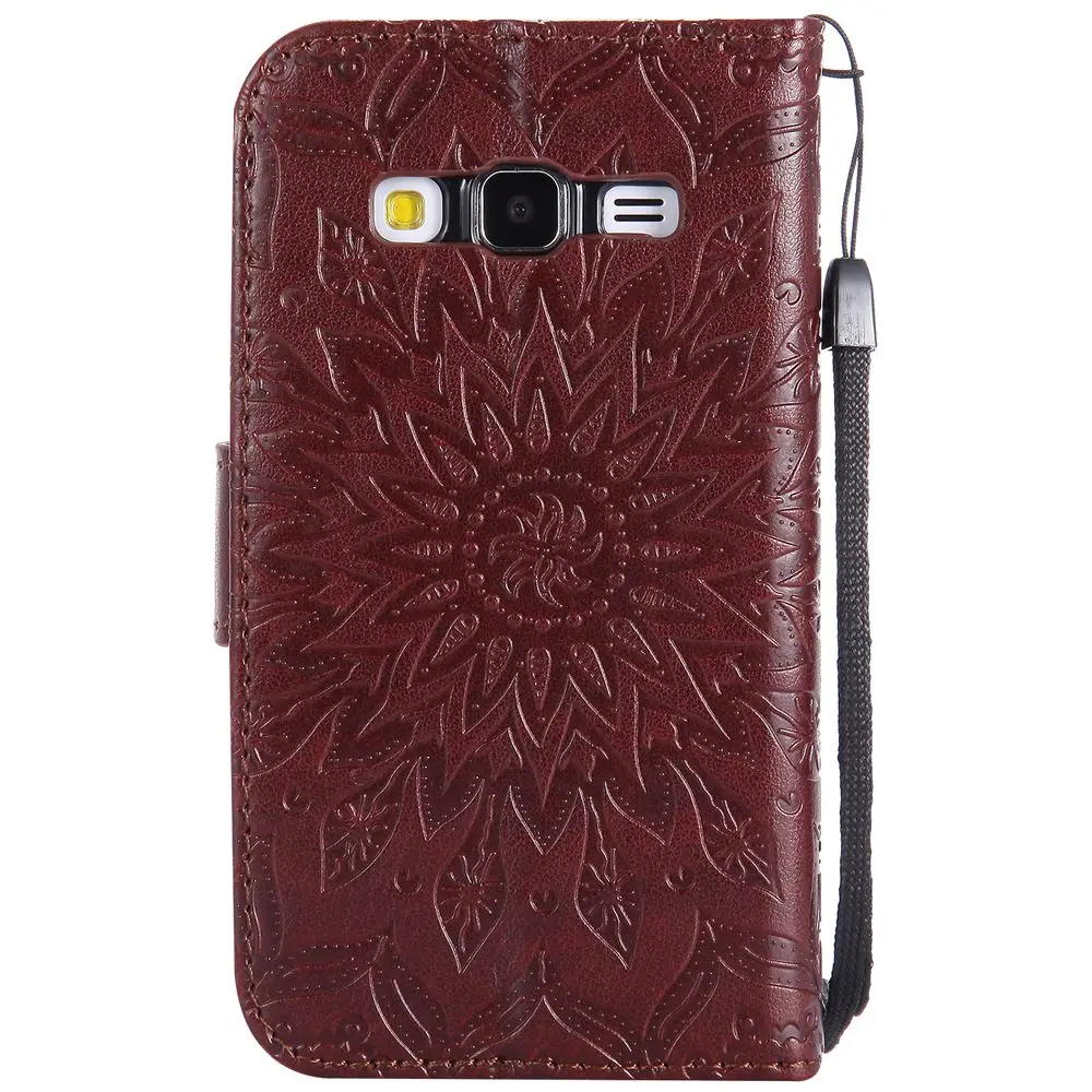 Для samsung Galaxy Core Prime G360 G360h Кожа Стенд флип чехол бумажник подсолнечника для g360|for