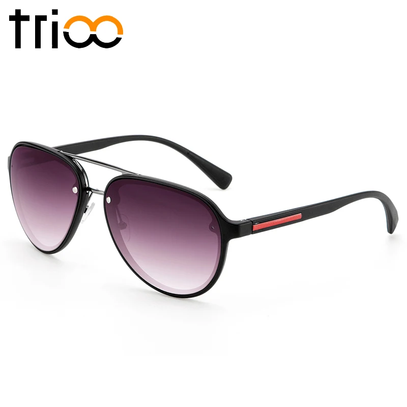 TRIOO UV400 Protection Sunglasses for men Cool Brand Red Line Design Sun Glasses Male Unisex Trending lunette de soleil femme | Аксессуары