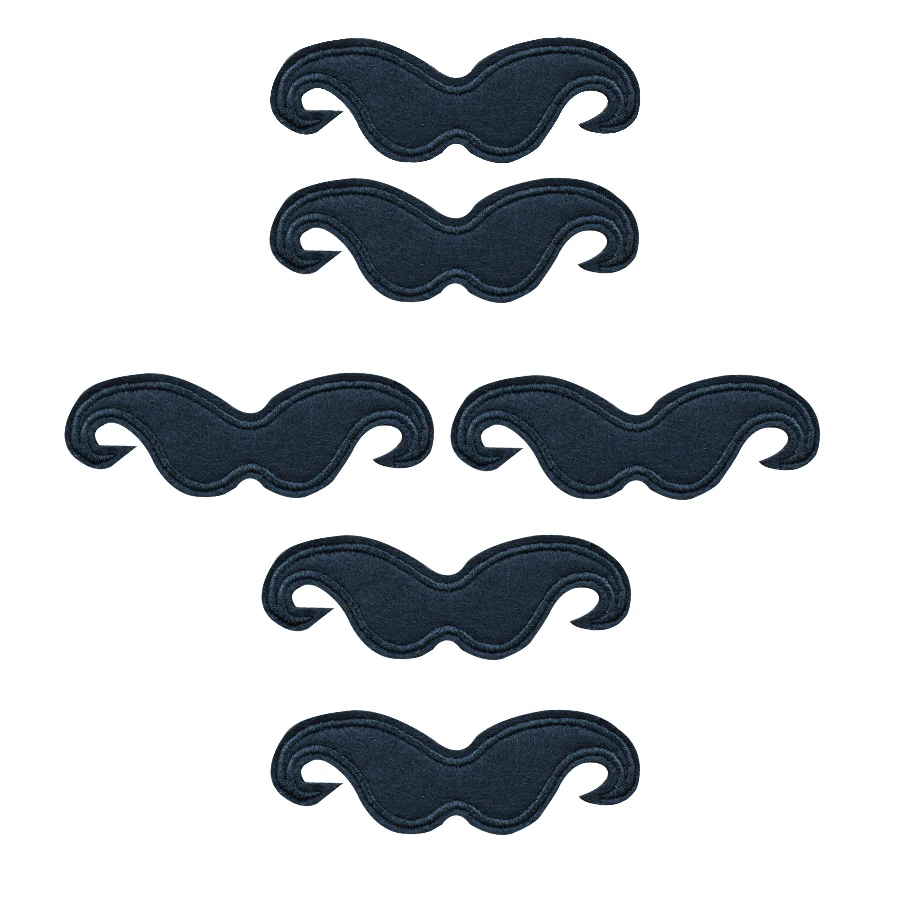 10 шт. нашивки с вышивкой в виде черных усов | Дом и сад