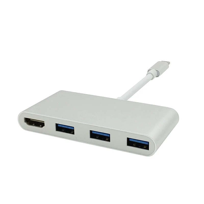 USB C Тип на HDMI USB3.0 Hub адаптер кабель с разъемами типа и конвертер 1080 P Высокое