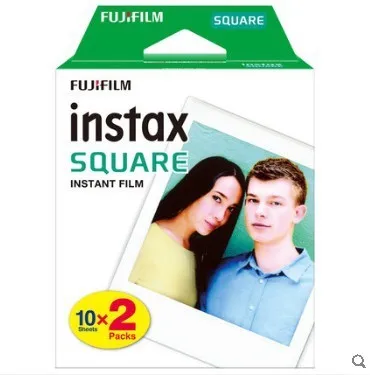 White Film 20 Sheets Фотобумага Fujifilm Instax с квадратным белым краем и черными пленками(10-100 шт.) для мгновенной печати Instax SQ10 SQ6 SP-3 - Цвет: White Film 20 Sheets