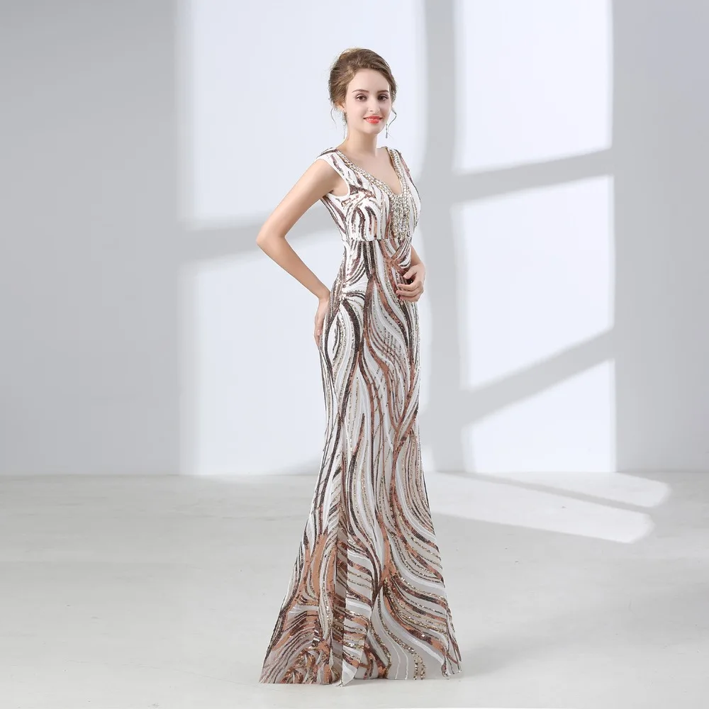 Женское длинное платье подружки невесты с V образным вырезом|Платья подруги