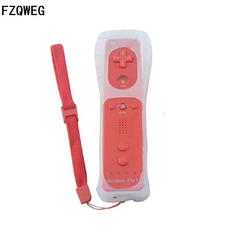 FZQWEG красный цвет для Nintendo Wii 2 в 1 пульт дистанционного управления встроенный
