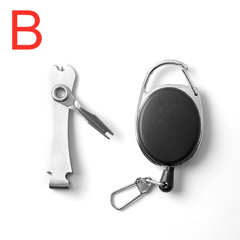 3 in 1 tool keychain Рыболовное быстрое завязывание узлов, профессиональный инструмент, быстрое завязывание ногтей, Узловая линия, резак, клипер, кусачки с втягивающим устройством, снасти, аксессуары - Цвет: 3 in 1 tool keychain