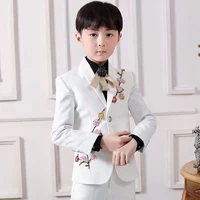 white notched lapel suits one button wedding suits for boy children party tuxedos boys smoking blazer jacketpant