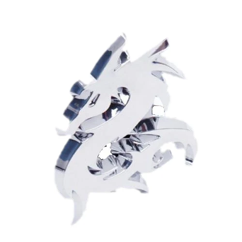 Фото 3D Дракон эмблема автомобиля значок наклейка стикер серебро | Автомобили и