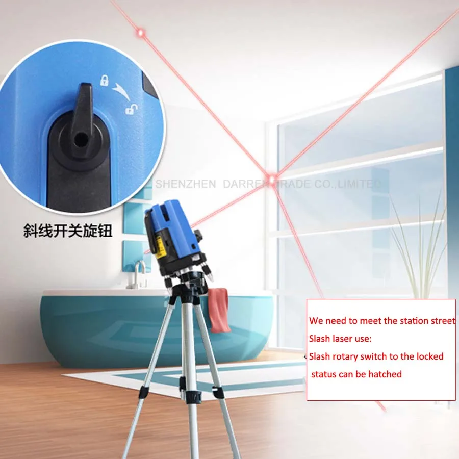 

Whole set multifuncton laser line cross line laser rotary laser level 360 selfing leveling 5line 4V1H3Point