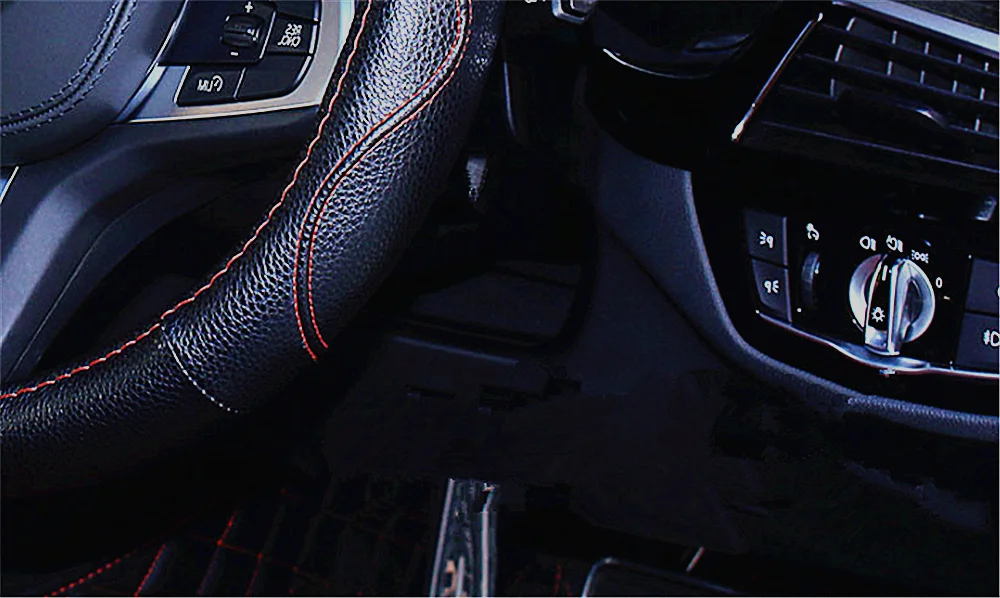 Premium car steering wheel cover 38 cm or 15 inch leather PU for Jeep Renegade Cherokee Wrangler Compass Patriot | Автомобили и