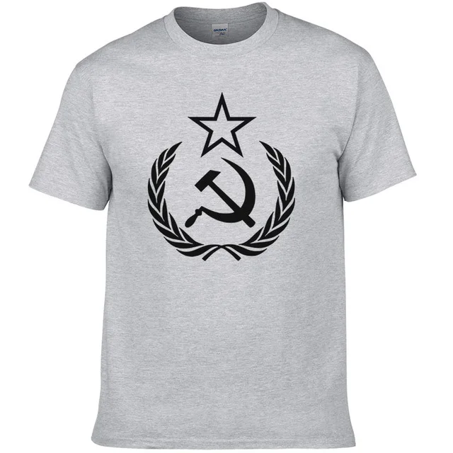 2019 Новое поступление Мужская/Женская футболка CCCP советский русский KGB Hammer Sickle