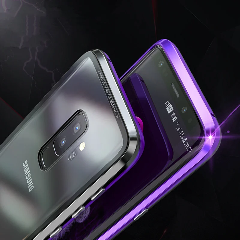 BFOLLOW Магнитный чехол для Samsung Galaxy S9/S9 Plus металлическая рамка + прозрачная задняя