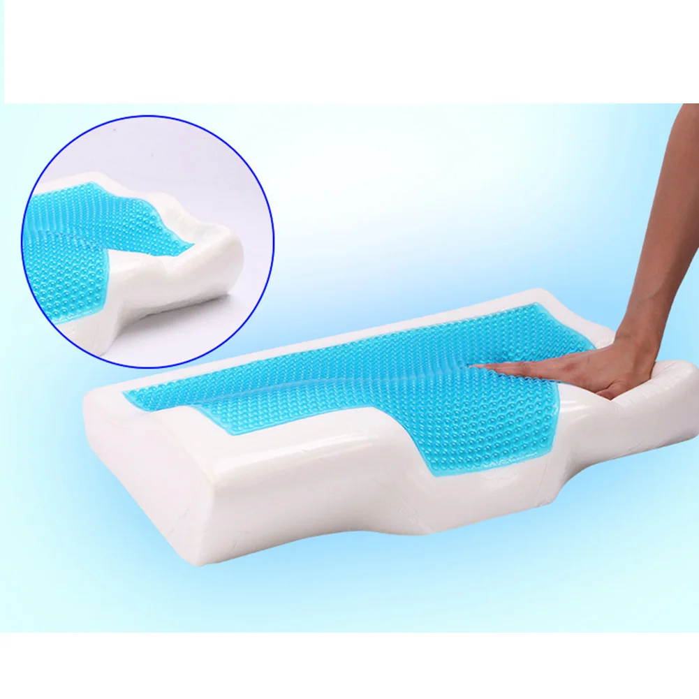 Memory Foam прохладный гель постельные принадлежности анти-храп подголовник ортопедический приятная на ощупь летние медленный отскок шеи Поддержка Подушка боль релиз