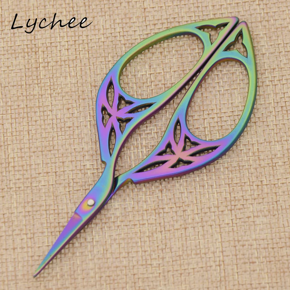 Lychee винтажные ножницы из нержавеющей стали с титановым покрытием и красочными