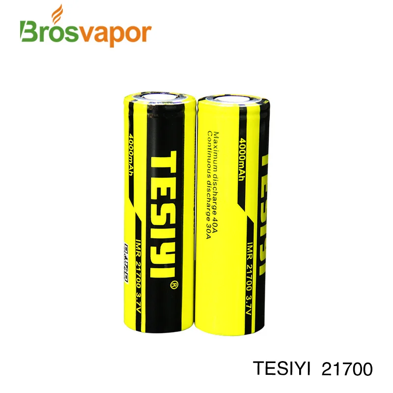 2 шт. горячая Распродажа Высокая безопасность аккумуляторная батарея Tesiyi 21700 4000