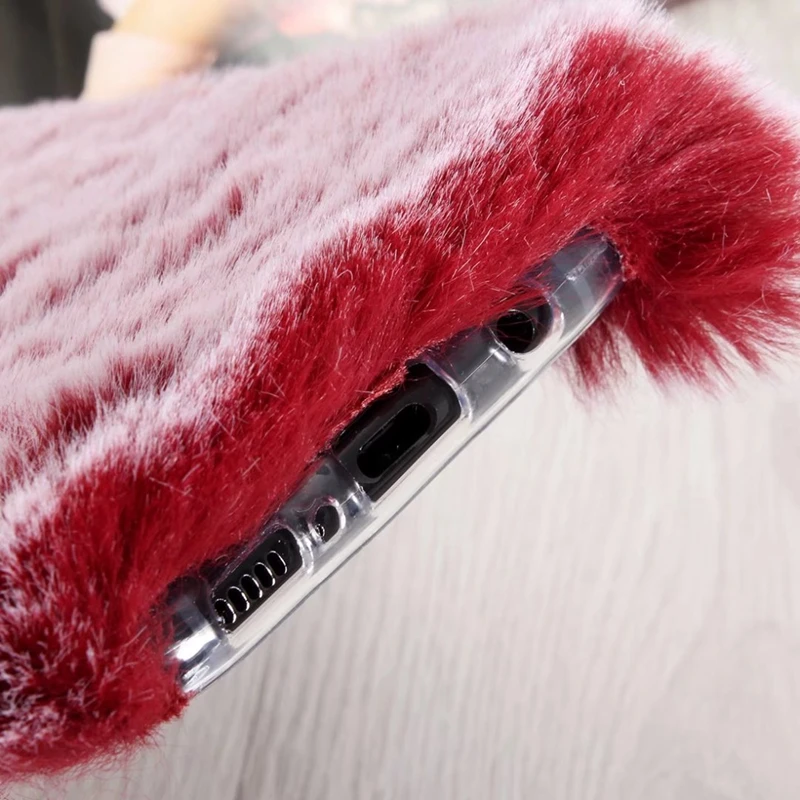 Winter Warm Hairy Phone Case For Samsung Galaxy A3 A5 A7 / 2017 Ultra Plush Rabbit Fur Plastic Coque Cover Long hair Shell |