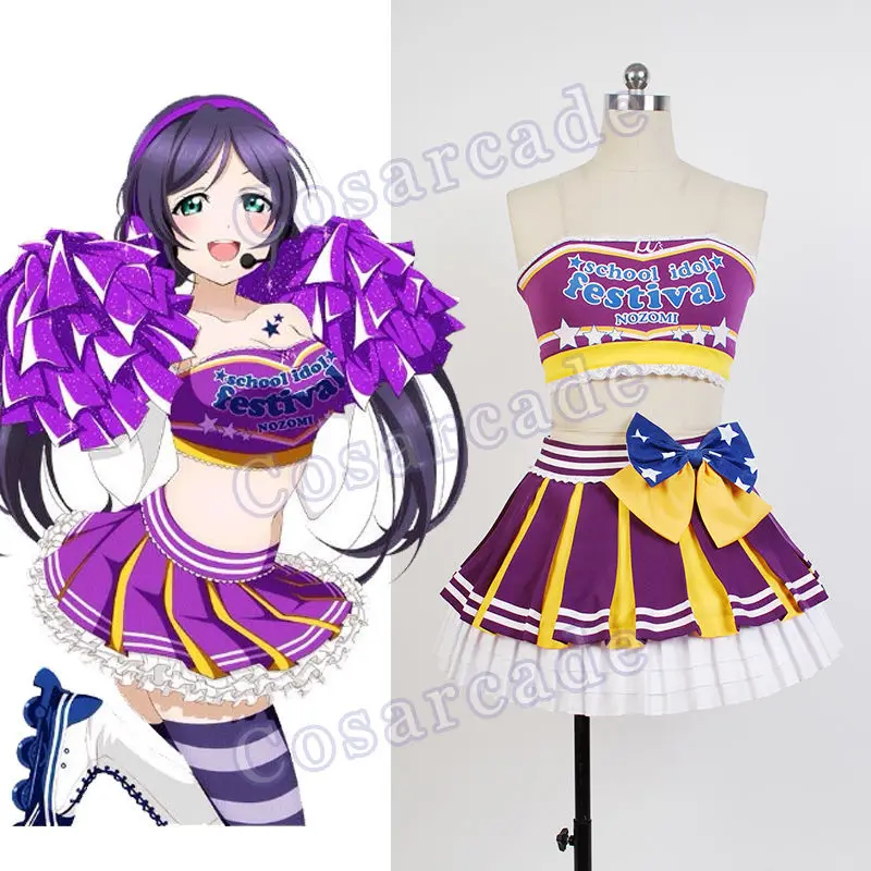 Love Live! Lovelive болельщик Nozomi Tojo Косплей Костюм Костюмы для хеллоуина проект кумир