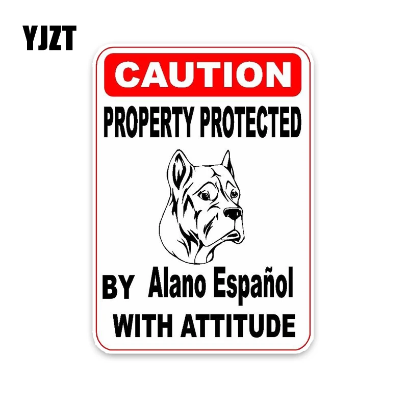 YJZT 10*14 2 см объектив защищенный испанской собакой Alano фотогалерея|car sticker|decoration carcar