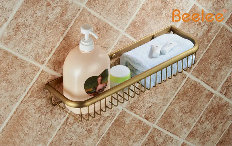 Настенная Античная латунная корзина для мыла Beelee BA9411A ванной комнаты Полка Для
