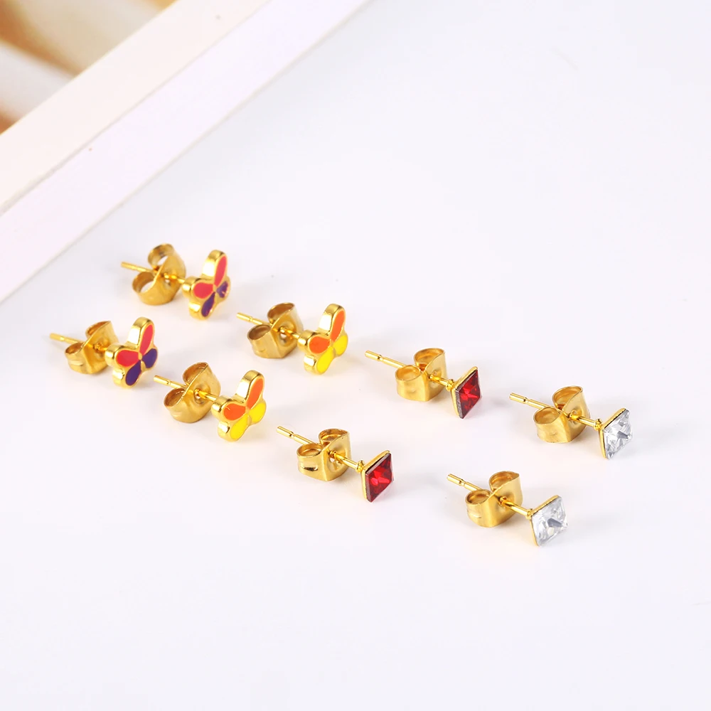 Ювелирные изделия OUFEI из нержавеющей стали женские серьги-гвоздики модные