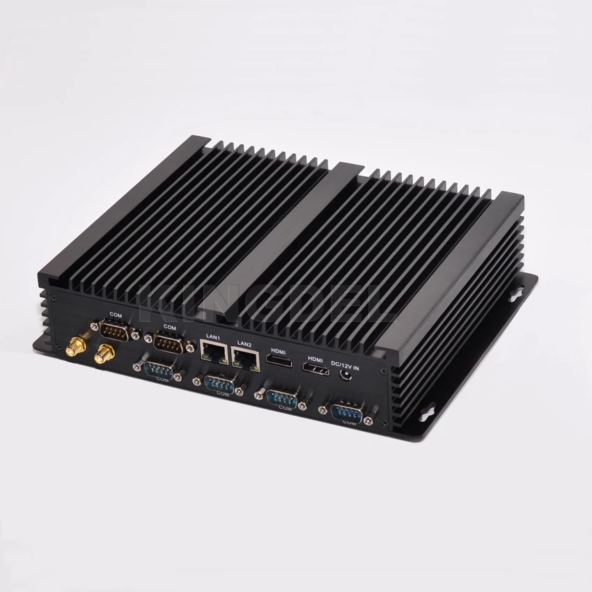 

Kingdel New arrival Fanless Mini Industrial Computer Barebone Intel i5 4200U 8GB RAM Desktop PC Win 10 Dual LAN 6 Com RS232