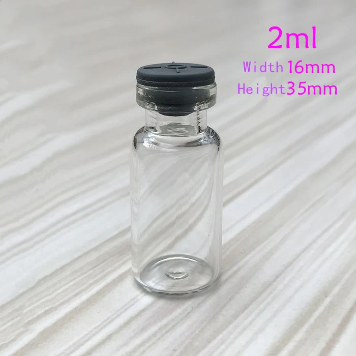Маленькая стеклянная бутылка с резиновыми крышками 1 мл 2 м 3 4 5 прозрачные и