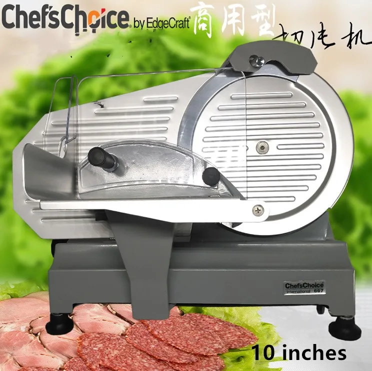 110 V/220 V электрическая мясорезки замороженная говядина роллы из баранины из нержавеющей стали мясорубка машина для резки овощей 10 дюймов