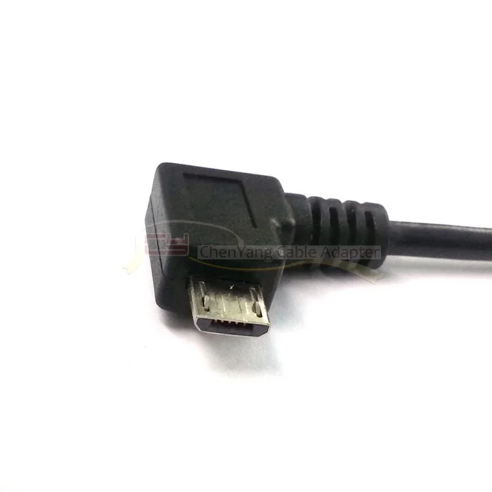 100 шт ЛЕВЫЙ угловой 90d микро USB OTG кабель с питания для i9500 N7100 NOTE3 N9000 бесплатная