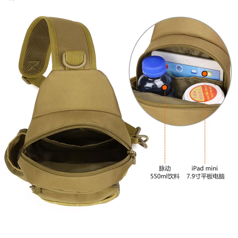 New Men Waterproof 1000D Nylon Military Travel Riding Waist Sling Shoulder Messenger Chest Bag |