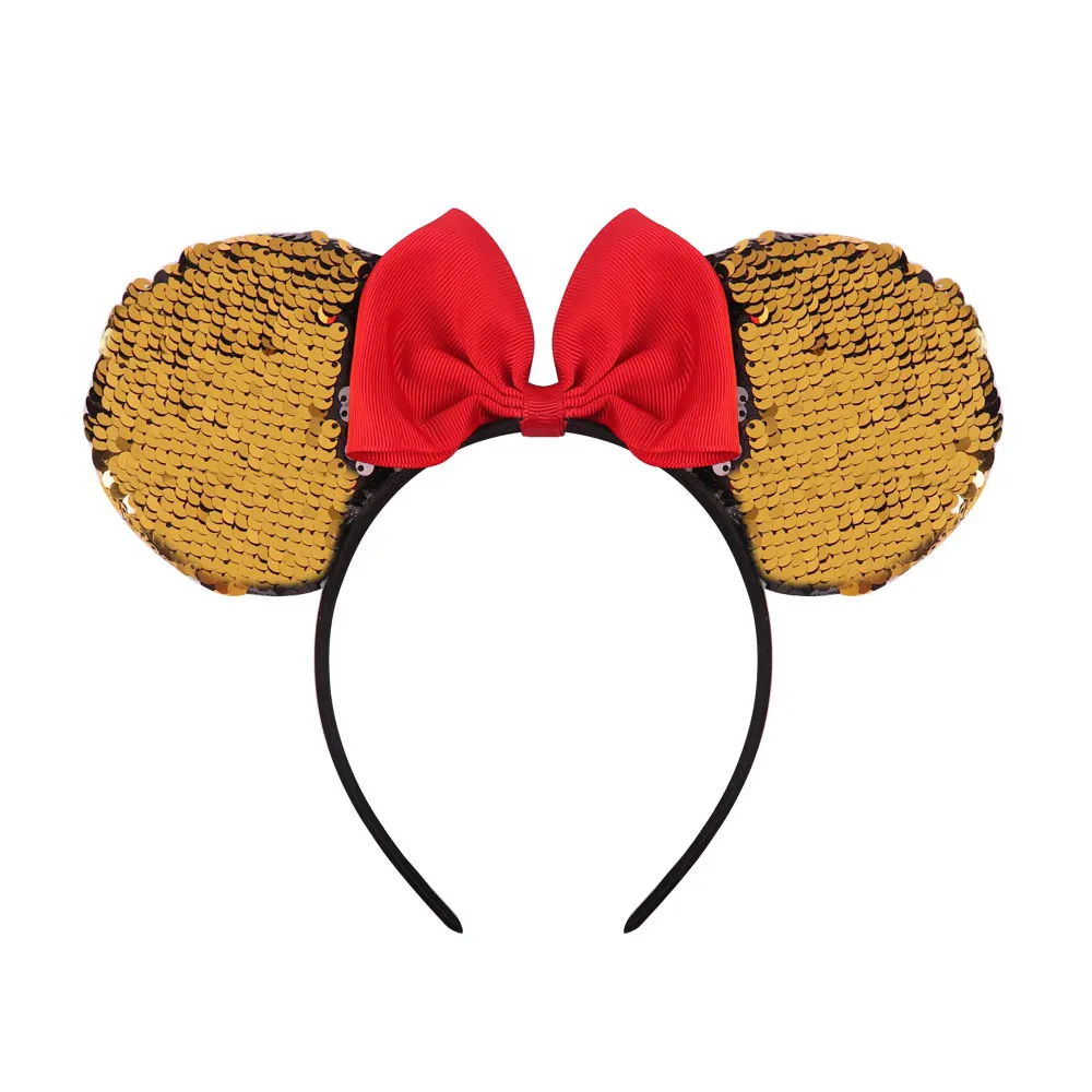 Блесток лук B ушками для детей блестящие бабочка волос с блеском Hairbands девочек