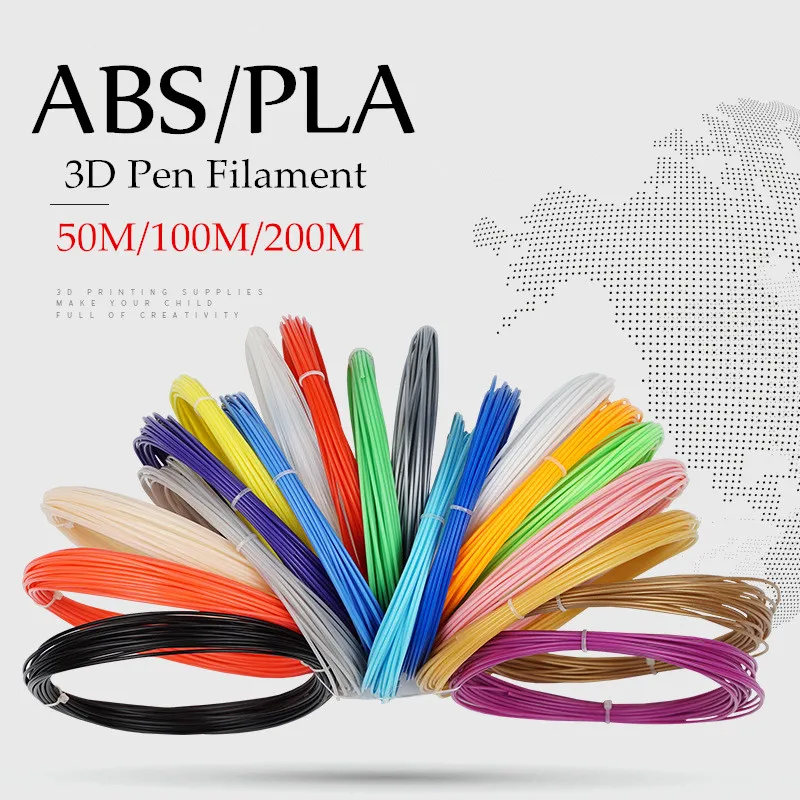 ABS/PLA Применение для 3D печать Ручка 200 м 20 Цвета 1 75 мм нити Пластик 3 d принтер