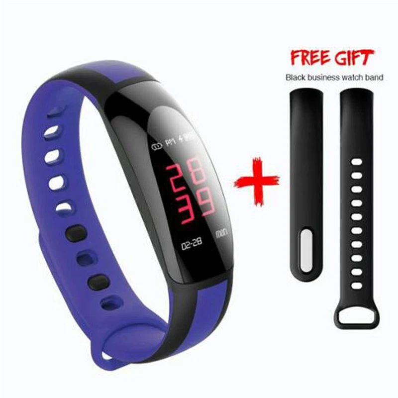 Aosman Бесплатная лентой Новый Спорт Smart Watch измерять кровяное давление пульсометр