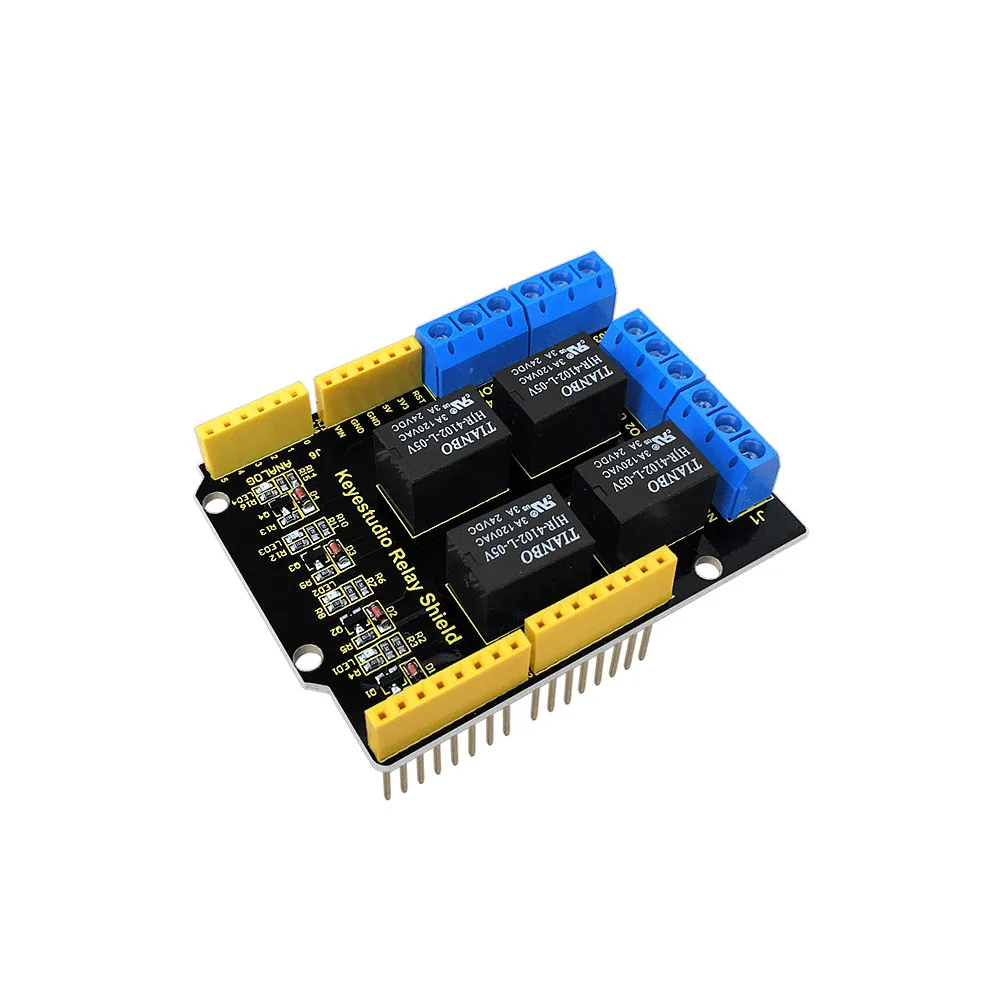 4-Канальный Релейный защитный модуль Keyestudio 5 В для Arduino UNO R3 | Компьютеры и офис
