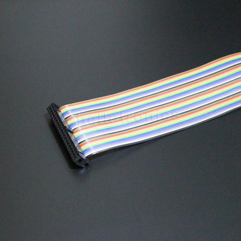 Wholesale 100 Pcs/Lot 40 Pin GPIO Socket Connector to Male Pins 200mm Raspberry Pi A+/B+/Pi 2/Pi 3 Flat Ribbon Cable | Обустройство