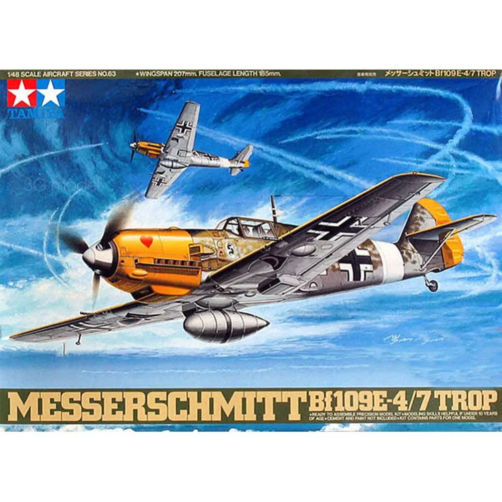 Tamiya 61063 1/48 Messerschmitt Bf109E-4/7too сборка модель ВВС строительные комплекты RC игрушка |