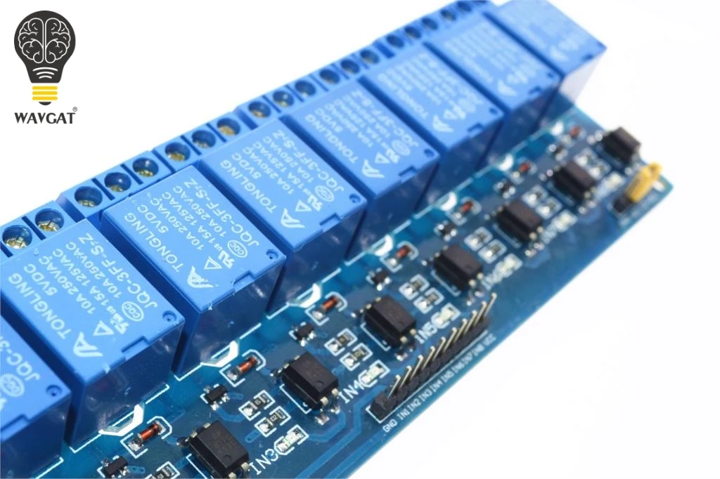 8-канальное релейное контрольная панель реле ПЛК Модуль 5 В для arduino горячая