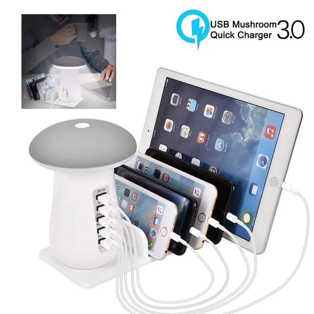 Умная USB зарядная станция Quick Charge 3 0 адаптер концентратора светодиодная