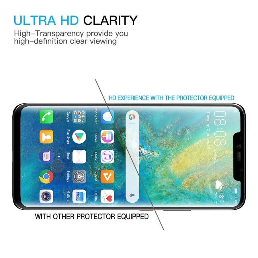 Для Huawei mate 20 pro X 20pro высокое качество новейший 3D полноэкранный чехол изогнутое