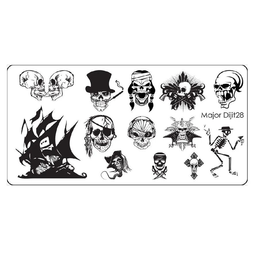 Шаблоны для дизайна ногтей 1 шт. художественный штамп с изображением пластины