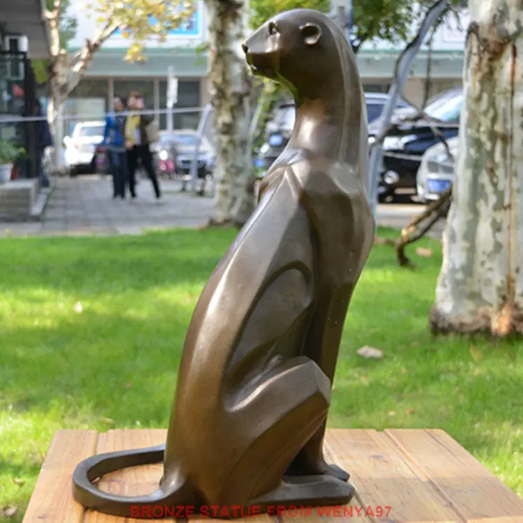 Бронзовая статуя леопарда в стиле арт-деко | Дом и сад