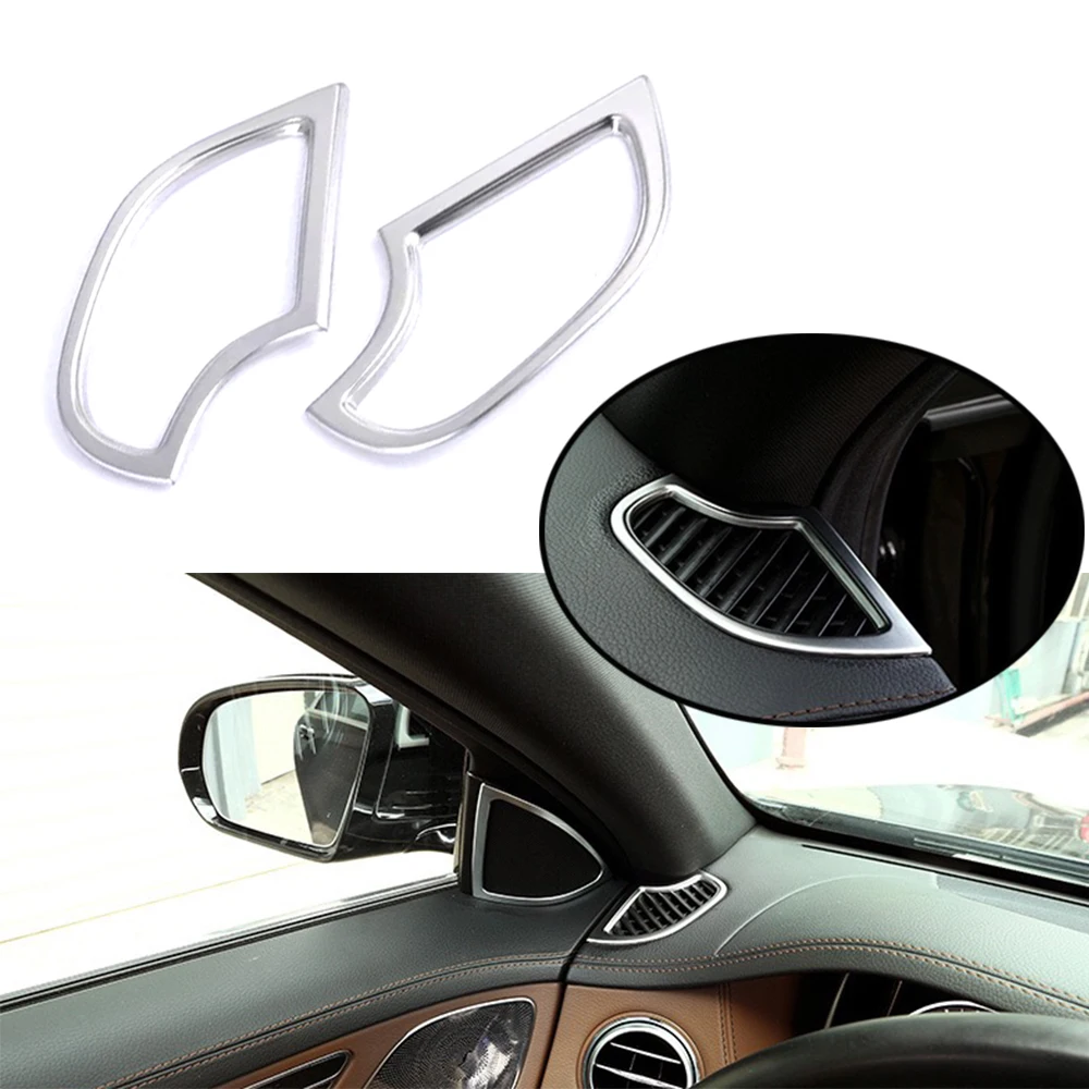 JEAZEA 2 шт. ABS хромированная отделка для приборной панели рамка Mercedes Benz S Class 2014 2015 2016