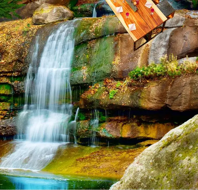 3D обои для детской комнаты гостиной спальни ванной|floor wall paper|waterfall photophoto wallpaper |