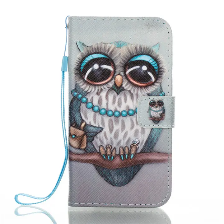 Gray Owl Чехол-книжка из искусственной кожи с узором для samsung Galaxy J3, J5 Pro, J7 Prime, A3, A5, чехол с подставкой и отделением для карт, P03Z - Цвет: Gray Owl