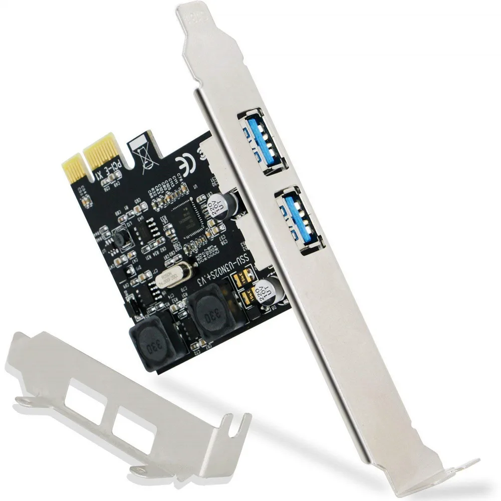 Супербыстрая Плата расширения PCI E 1X с 2 портами USB 3 0 5 Гбит/с Express самопитающаяся