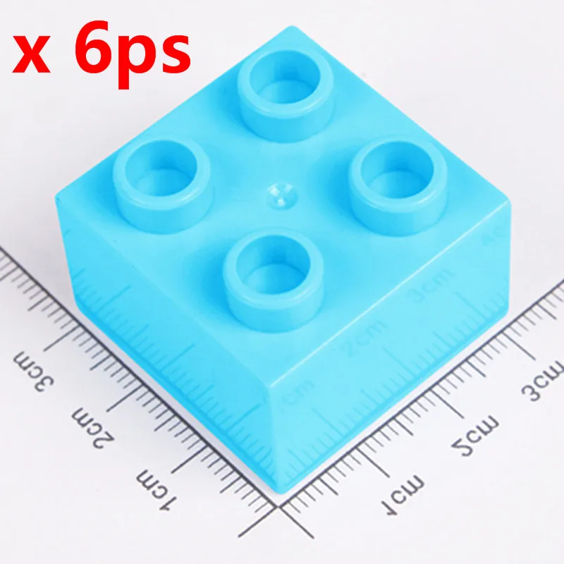 Diy-R501-15x6pcs Большой размер DIY Duploe Happy House аксессуары строительные блоки фигурка животного двора кирпичи дублированные игрушки для детей - Цвет: Diy-R501-15x6pcs