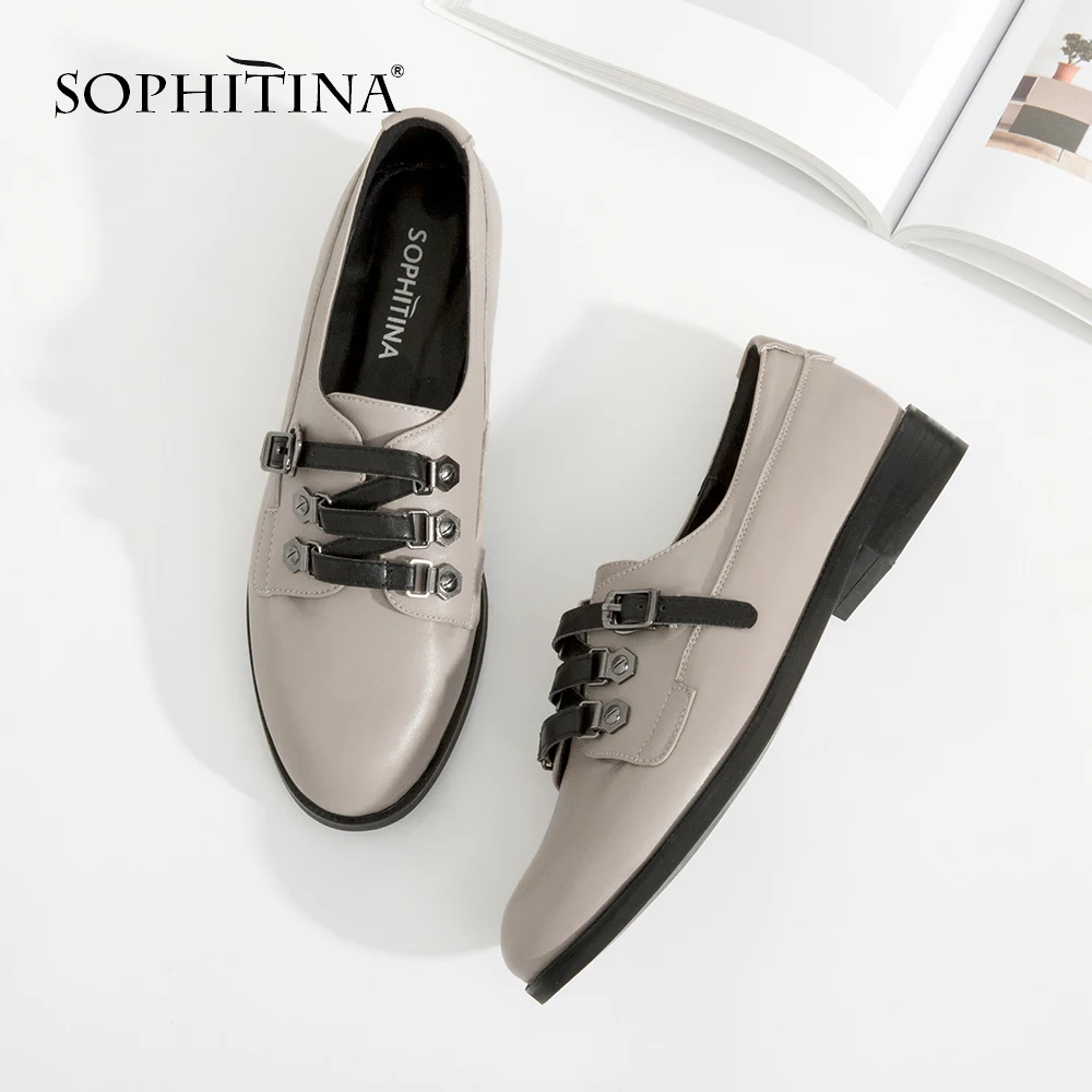 SOPHITINA/Новинка 2019г.Обувь для женщин на плоской подошве Ботиночки модные с
